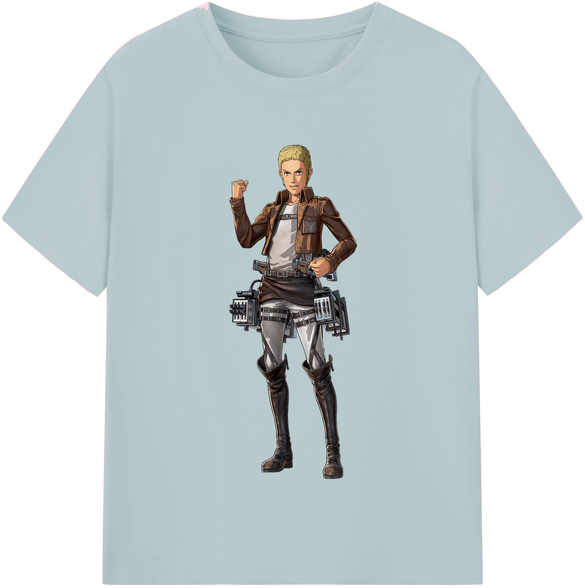 （画像用） 進撃の巨人 ライナー・ブラウン Attack on Titan Reiner Braun 綿100％半袖Tシャツ（フロントプリント）